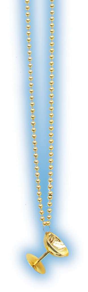 Gold Metallic Champagne Glass Beads